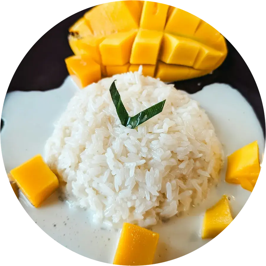 Mango sticky rice, Pum Pui